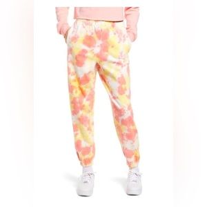 BP 3X Jogger Large Yellow Pink White Athletic Lounge Tie Dye Gym Comfy